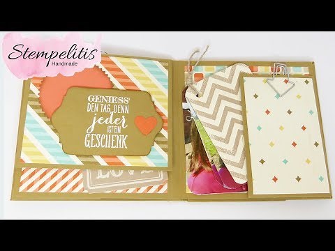 Mini Album mit vielen schönen Details | Anleitung von Stempelitis