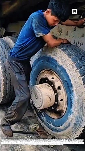 Truck tire removal technique using roller