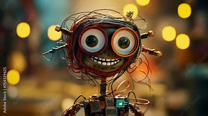 cute and funny toy robot made with generative AI