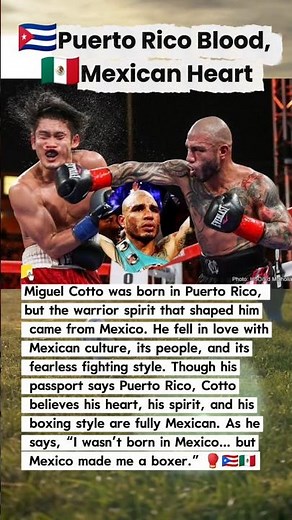 Miguel Cotto was born in Puerto Rico but the warrior spirit that shaped him came from Mexico #boxing