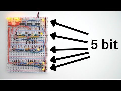 4 bit calculator built using individual transistors