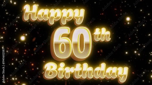 Celebrate a milestone with this animated 60th birthday greeting, filled with golden elegance and sparkle.