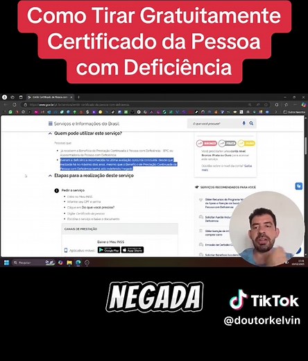 Como Emitir Certificado de Pessoa com Deficiência Online
