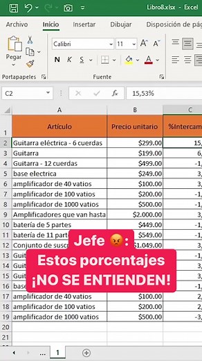 Configurar el color rojo y verde en un porcentaje negstivo o positivo automáticamente en Excel 📊 #ExcelConAlvaro #Excel #ExcelTips #AprenderExcel #ExcelBasico #TrucosExcel