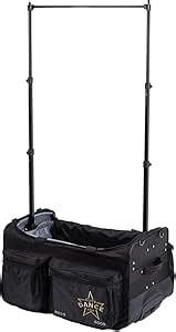 Foldable 28 Inch Dance Bag with Garment Rack, Dance Costumes Bags for Travel, Garment Duffle Bag for Dancer, Collapsible Rolling Competition with Wheels