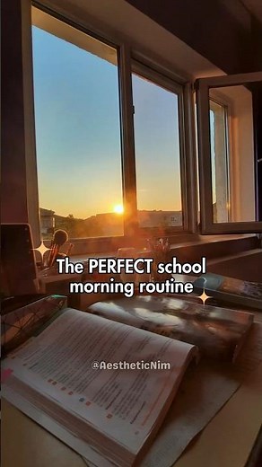 the PERFECT school morning routine 📖✨ #aesthetic #school #student #life