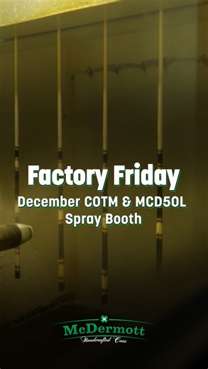 factoryfriday #mcd50 #mcd50l #spraybooth #december #cueofthemonth #g807c #madeintheusa #wisconsin #pool #billiards #factory #poolcue | McDermott Pool Cue Official Fan Page