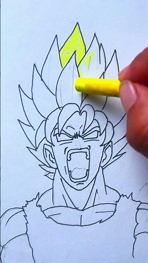 How to Draw Goku Step by Step | Colored Pencil Drawing Tutorial