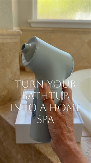 Jodie Kammerer • AMAZON HOME FINDS on Instagram: "Turn your bathtub into a relaxing spa bath with this powerful bath jet! COMMENT Link or shop link in bio. Be sure you’re following me @jodie.thedesigntwins first or links won’t appear. 🫶 Portable, rechargeable and simple to use. Installs in seconds. With 3 power levels and rotating nozzle you can create the perfect spa experience in your own home! #amazonhome #homehacks #homesolutions #stressreliever"