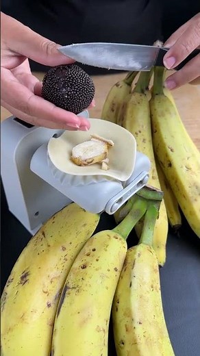 Chocolate and banana brigadeiro pastry Mini Cake Maker.