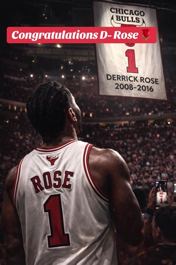 🌹 From MVP to the Rafters: Chicago Forever Says Thank You to Derrick Rose 🌹 Some players fill stat sheets. Others fill arenas. Derrick Rose filled hearts. When the Chicago Bulls raised No. 1 to the rafters, it wasn’t just a jersey retirement — it was a full-circle moment for a city that watched one of its own rise, fall, fight back, and redefine resilience. From Englewood to the United Center ceiling, Derrick Rose’s journey is forever woven into Chicago basketball lore. Drafted first overall a