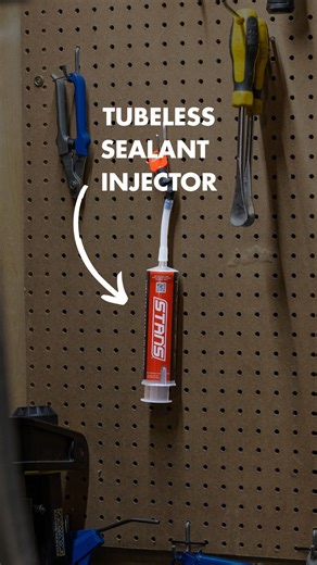 The Stan’s Tubeless Sealant Injector works best when you pour the sealant in from the top, not when drawing it out of the bottle! We’ve specifically designed our injector to prevent drawing sealant, so be sure to pour it in for optimal sealing performance! #stans #improvetheride #cyclist #tubeless | Stans NoTubes