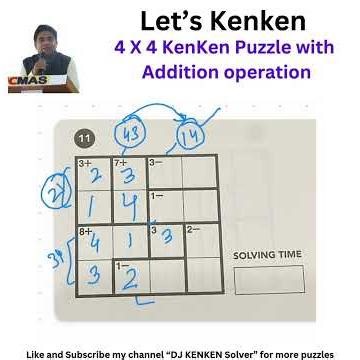 Kenken Puzzles No. 11 for beginners 4x4 KINGDOM OF KENKEN #kenken #puzzle #puzzlegame