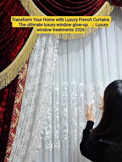 Transform Your Home with Luxury French Curtains ✨The ultimate luxury window glow-up. 👑Luxury window