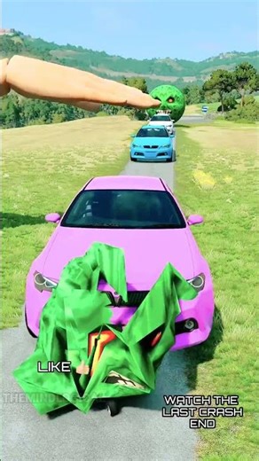 Small & Big Car vs Big Hand Slap - BeamNG.Drive