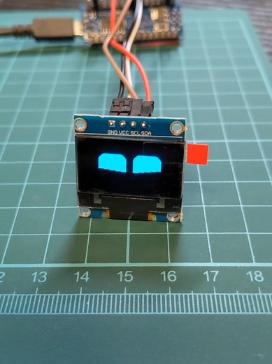 💻 👉 👀, 🧠? 🤖 : 🛑 animated eyes on Oled display with Arduino nano. the first step to interaction with a robot. #nano #arduino #arduinoproject #robot #oled #eyes
