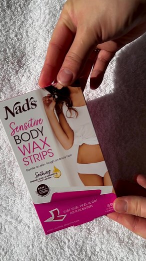 1.9K views | What's in the box? // Sensitive Body Wax Strips Each box comes with all you need for smooth skin. The best part is that with these, you don't need a lot! 勺 28 wax strips 勺 4 post wax calming oil wipes Each wax strip peels apart to provide 2 wax strips that you can use over again until they lose their effectiveness. Find out where you can get yours on nads.com | Nad's | Facebook