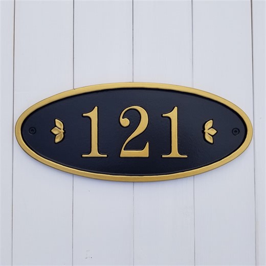 Cast Metal Address Plaque: Hand-forged House Number Sign - Etsy