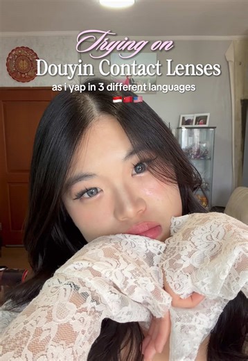 my fav is def the blue one 😋 yall can use my code “mett” for 10% off your purchase!! link in bio 😚🤍 #china #douyin #contactlenses #gleglow #gleglowlenses