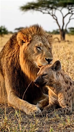 friendship lion and Hyena short video #short video