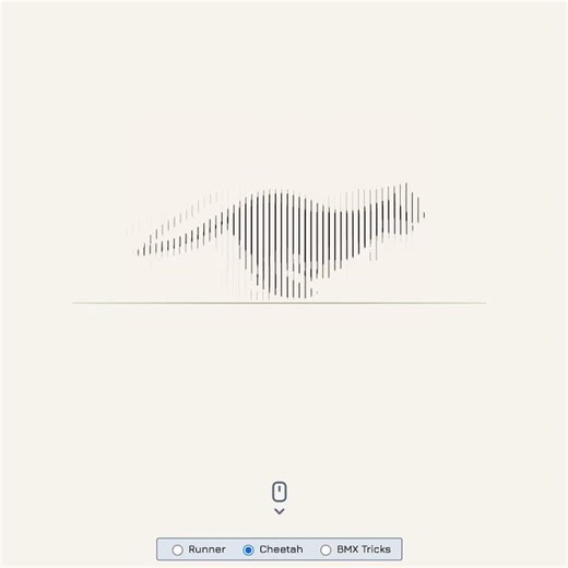 Picket fence animation using scroll animations