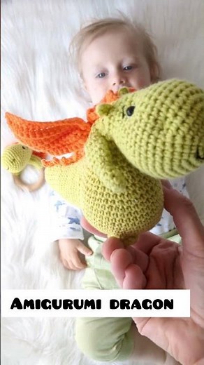 Crochet baby dragon, amigurumi dragon pattern