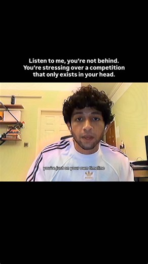 Akshay Babu 🪬 on Instagram: "There’s no competition. You’re not behind. You’re not ahead. We’re all on different timelines. Different childhoods. Different environments. Different financial situations. Different struggles no one sees. There isn’t a single person on this planet living the same life as you. So why are you comparing your chapter 3 to someone else’s chapter 15? That pressure you feel? That race you think you’re losing? It’s not real. It only exists in your head. Focus on your lane.