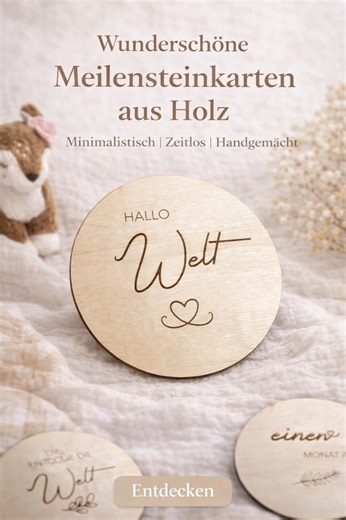 Personalized Wooden Milestone Card – Minimalist, Scandinavian. Names Can Be Personalized. - Etsy