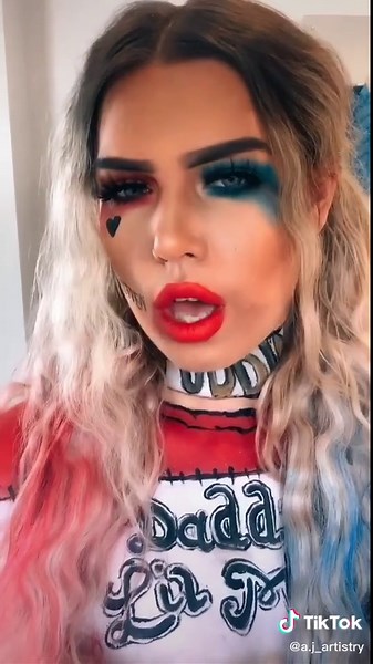 Harley Quinn Body Paint Makeup Challenge