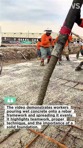 Concrete Pouring Process with Rebar | Fast and Efficient Slab Construction