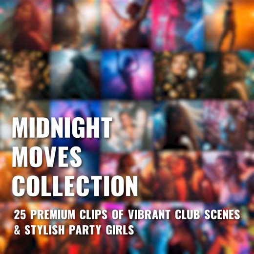 Midnight Moves Collection / Your Shortcut to Glam Visuals: 25 - 2240 × 2816 Videos, 100% Plug-and-play - Etsy
