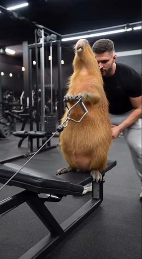 🐹 Capybara Hits the Gym: The Most Serious Workout Ever! 💪😂
