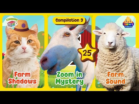 25+ Farm Animals for Kids 🐮🐔 | Animal Quiz Pack | Learn Sounds, Shadows & Fun Facts