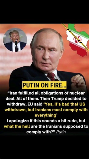 Vladimir Putin is highlighting a basic contradiction in the Iran nuclear deal situation.