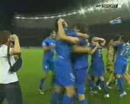 Fabio Grosso scores the last penalty in 2006 World Cup Final