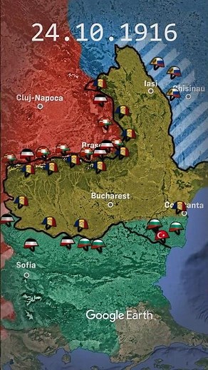 Romania WW1 map (1916 - 1920) #shorts #ww1 #history