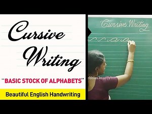 Basic Stock Of Alphabets | Cursive Writing for Beginners | Beautiful English handwriting - Videos For Kids