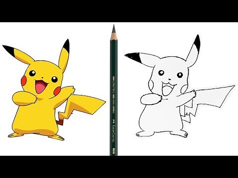 Cara Menggambar Pikachu (Pokemon) untuk pemula