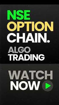 NSE Option Chain in Algo Trading 🔥 | India Trading Application in Python