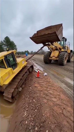 Mud Trap: How Pros Rescue Heavy Machines #ConstructionShorts #Skills