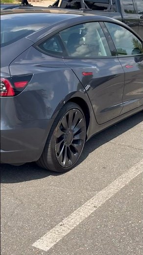 Tesla with red handles and spacex logo #tsla #spacex