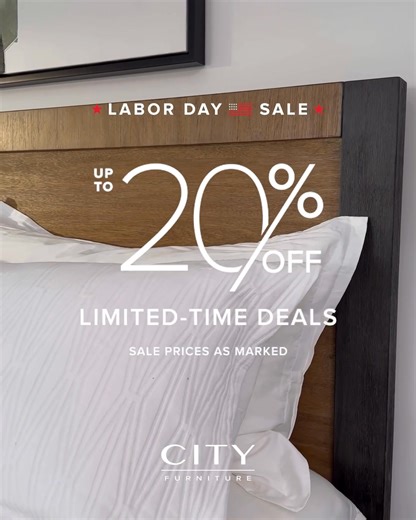 2.1K views · 180 reactions |  Sectionals, beds, dining, and more at the Labor Day Sale | CITY Furniture | Facebook