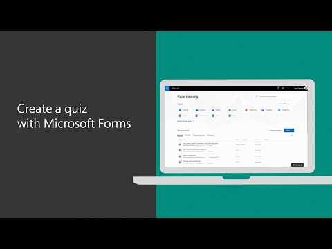 Microsoft - Create a Quiz with Microsoft Forms