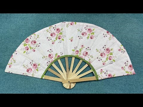 How to sew a fabric hand fan in an unbelievably easy way; #sewingprojects ; #beginnersewing
