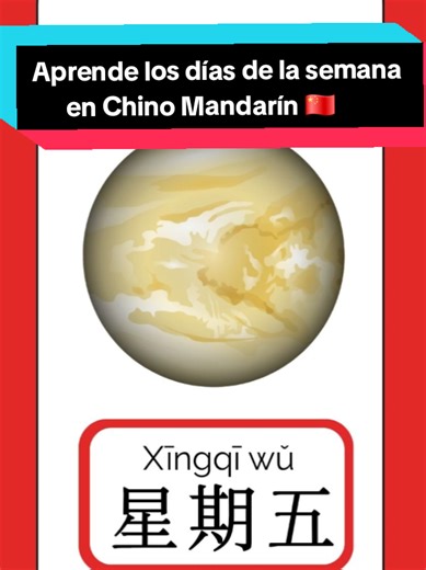 Aprende los días de la semana en Chino Mandarín