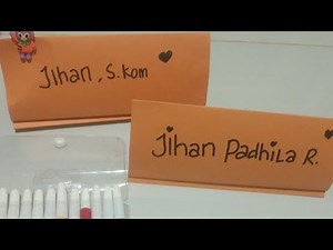 papan nama dari kertas//name plate with paper//origami👍