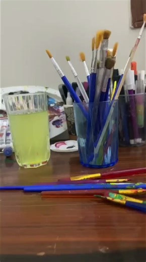 easy and mini painting ideas 🌸 #art #acrylicscenery #painting #minipainting