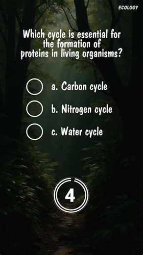 ❓ Carbon Cycle, Nitrogen Cycle or Water Cycle | MCQ 02 | Ecology W2