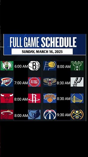 NBA GAMES SCHEDULE TODAY AS OF MARCH 16, 2025 PH TIME | NBA GAMES TODAY | NBA LIVE TODAY