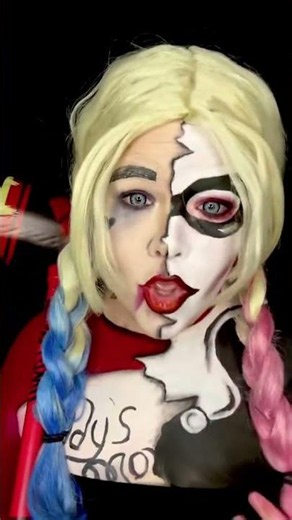 💔 Harley Quinn Split Face Transformation | Makeup FX